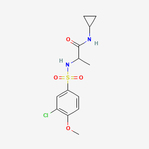 molecular formula C13H17ClN2O4S B4394114 N~2~-[(3-chloro-4-methoxyphenyl)sulfonyl]-N~1~-cyclopropylalaninamide 