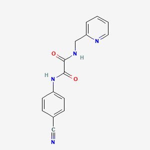 molecular formula C15H12N4O2 B4394115 N-(4-cyanophenyl)-N'-(2-pyridinylmethyl)ethanediamide 