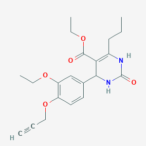 molecular formula C21H26N2O5 B4394120 ethyl 4-[3-ethoxy-4-(2-propyn-1-yloxy)phenyl]-2-oxo-6-propyl-1,2,3,4-tetrahydro-5-pyrimidinecarboxylate 
