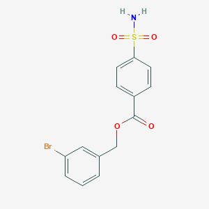 molecular formula C14H12BrNO4S B4394122 3-bromobenzyl 4-(aminosulfonyl)benzoate 