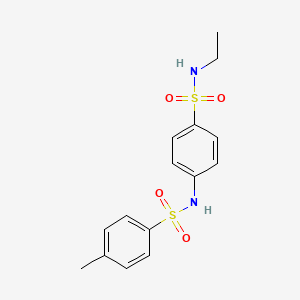 molecular formula C15H18N2O4S2 B4394135 N-{4-[(ethylamino)sulfonyl]phenyl}-4-methylbenzenesulfonamide 