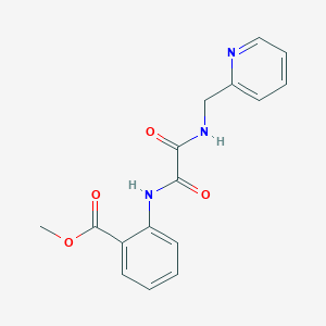 molecular formula C16H15N3O4 B4394136 methyl 2-({oxo[(2-pyridinylmethyl)amino]acetyl}amino)benzoate 