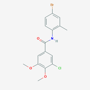 molecular formula C16H15BrClNO3 B4394152 N-(4-bromo-2-methylphenyl)-3-chloro-4,5-dimethoxybenzamide 