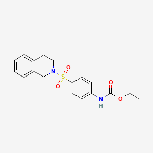 molecular formula C18H20N2O4S B4394179 ethyl [4-(3,4-dihydro-2(1H)-isoquinolinylsulfonyl)phenyl]carbamate 