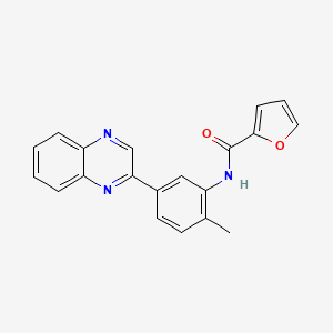 molecular formula C20H15N3O2 B4394185 N-[2-methyl-5-(2-quinoxalinyl)phenyl]-2-furamide 