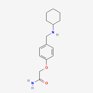 molecular formula C15H22N2O2 B4394198 2-{4-[(cyclohexylamino)methyl]phenoxy}acetamide 