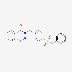 molecular formula C21H17N3O3S B4394202 3-[4-(benzylsulfonyl)benzyl]-1,2,3-benzotriazin-4(3H)-one 
