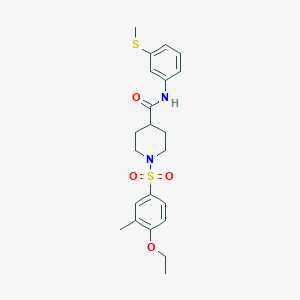 1-[(4-ethoxy-3-methylphenyl)sulfonyl]-N-[3-(methylthio)phenyl]-4-piperidinecarboxamide