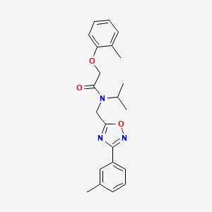 molecular formula C22H25N3O3 B4394226 N-isopropyl-2-(2-methylphenoxy)-N-{[3-(3-methylphenyl)-1,2,4-oxadiazol-5-yl]methyl}acetamide 