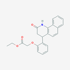 molecular formula C23H21NO4 B4394230 ethyl [2-(2-oxo-1,2,3,4-tetrahydrobenzo[h]quinolin-4-yl)phenoxy]acetate 