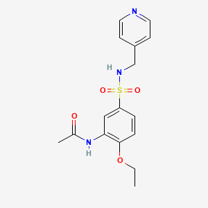 molecular formula C16H19N3O4S B4394263 N-(2-ethoxy-5-{[(4-pyridinylmethyl)amino]sulfonyl}phenyl)acetamide 