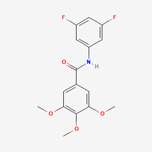 molecular formula C16H15F2NO4 B4394275 N-(3,5-difluorophenyl)-3,4,5-trimethoxybenzamide 