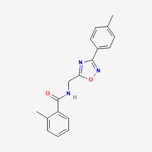 molecular formula C18H17N3O2 B4394281 2-methyl-N-{[3-(4-methylphenyl)-1,2,4-oxadiazol-5-yl]methyl}benzamide 