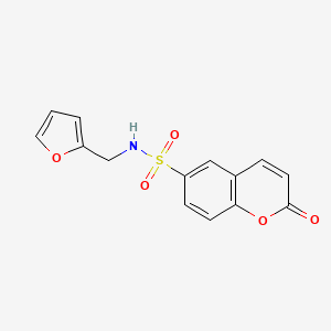 molecular formula C14H11NO5S B4394285 N-(2-furylmethyl)-2-oxo-2H-chromene-6-sulfonamide 