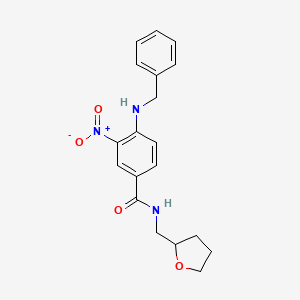 molecular formula C19H21N3O4 B4394287 4-(benzylamino)-3-nitro-N-(tetrahydro-2-furanylmethyl)benzamide 