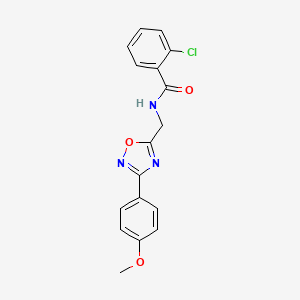molecular formula C17H14ClN3O3 B4394296 2-chloro-N-{[3-(4-methoxyphenyl)-1,2,4-oxadiazol-5-yl]methyl}benzamide 