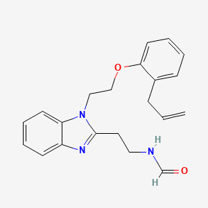 molecular formula C21H23N3O2 B4394304 (2-{1-[2-(2-allylphenoxy)ethyl]-1H-benzimidazol-2-yl}ethyl)formamide 