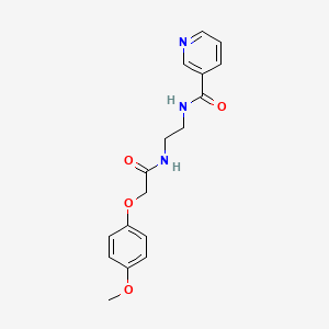 molecular formula C17H19N3O4 B4394307 N-(2-{[2-(4-methoxyphenoxy)acetyl]amino}ethyl)nicotinamide 