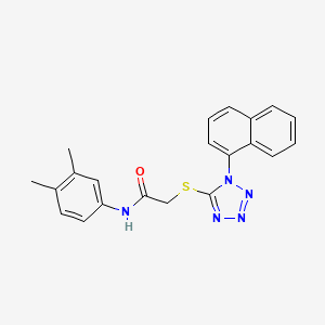 molecular formula C21H19N5OS B4394369 N-(3,4-dimethylphenyl)-2-{[1-(1-naphthyl)-1H-tetrazol-5-yl]thio}acetamide 