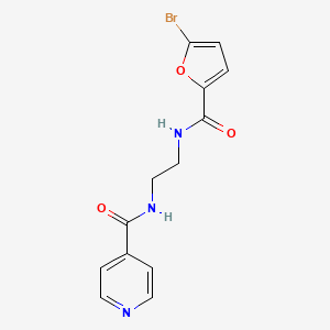 molecular formula C13H12BrN3O3 B4394409 N-{2-[(5-bromo-2-furoyl)amino]ethyl}isonicotinamide 