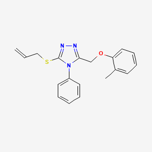 molecular formula C19H19N3OS B4394421 3-(allylthio)-5-[(2-methylphenoxy)methyl]-4-phenyl-4H-1,2,4-triazole 