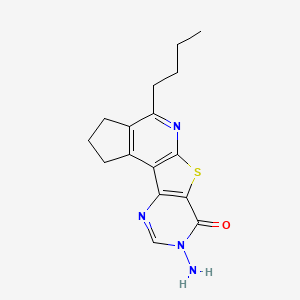 molecular formula C16H18N4OS B4394427 8-amino-4-butyl-2,3-dihydro-1H-cyclopenta[4',5']pyrido[3',2':4,5]thieno[3,2-d]pyrimidin-7(8H)-one 