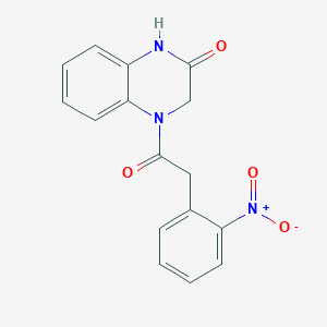 molecular formula C16H13N3O4 B4394464 4-[(2-nitrophenyl)acetyl]-3,4-dihydro-2(1H)-quinoxalinone 