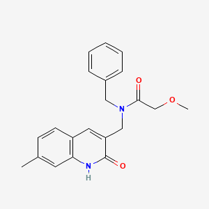 molecular formula C21H22N2O3 B4394471 N-benzyl-N-[(2-hydroxy-7-methyl-3-quinolinyl)methyl]-2-methoxyacetamide 