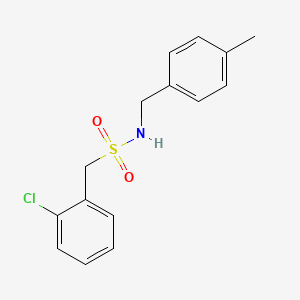 molecular formula C15H16ClNO2S B4394498 1-(2-chlorophenyl)-N-(4-methylbenzyl)methanesulfonamide 