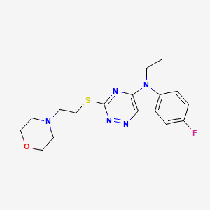 molecular formula C17H20FN5OS B4394502 5-ethyl-8-fluoro-3-{[2-(4-morpholinyl)ethyl]thio}-5H-[1,2,4]triazino[5,6-b]indole 
