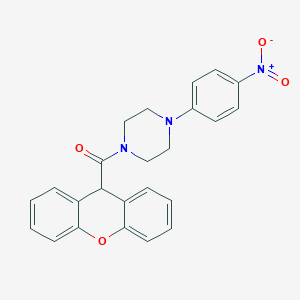 molecular formula C24H21N3O4 B439451 1-{4-nitrophenyl}-4-(9H-xanthen-9-ylcarbonyl)piperazine CAS No. 346726-10-1