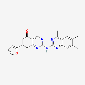 7-(2-furyl)-2-[(4,6,7-trimethyl-2-quinazolinyl)amino]-7,8-dihydro-5(6H)-quinazolinone