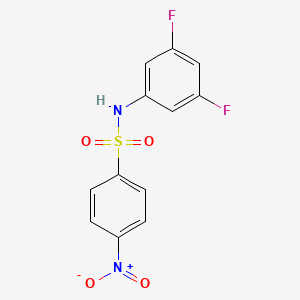 molecular formula C12H8F2N2O4S B4394528 N-(3,5-difluorophenyl)-4-nitrobenzenesulfonamide 