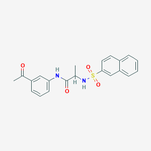 molecular formula C21H20N2O4S B4394546 N~1~-(3-acetylphenyl)-N~2~-(2-naphthylsulfonyl)alaninamide 