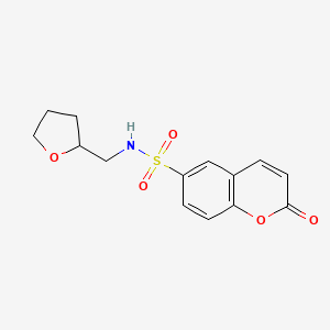 molecular formula C14H15NO5S B4394557 2-oxo-N-(tetrahydro-2-furanylmethyl)-2H-chromene-6-sulfonamide 