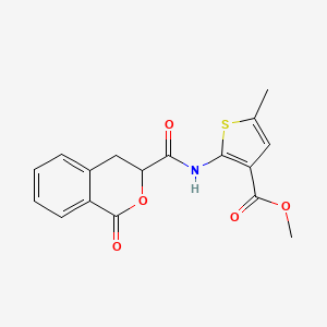 molecular formula C17H15NO5S B4394570 methyl 5-methyl-2-{[(1-oxo-3,4-dihydro-1H-isochromen-3-yl)carbonyl]amino}-3-thiophenecarboxylate 