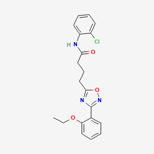 molecular formula C20H20ClN3O3 B4394578 N-(2-chlorophenyl)-4-[3-(2-ethoxyphenyl)-1,2,4-oxadiazol-5-yl]butanamide 