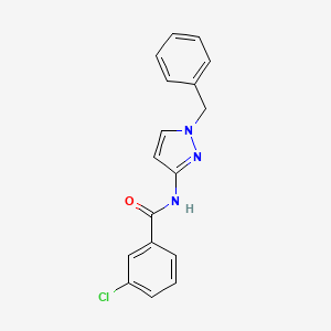 molecular formula C17H14ClN3O B4394585 N-(1-benzyl-1H-pyrazol-3-yl)-3-chlorobenzamide 