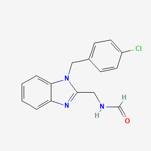 molecular formula C16H14ClN3O B4394593 {[1-(4-chlorobenzyl)-1H-benzimidazol-2-yl]methyl}formamide 