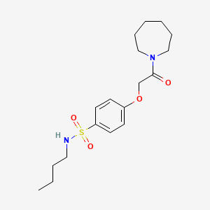 molecular formula C18H28N2O4S B4394605 4-[2-(1-azepanyl)-2-oxoethoxy]-N-butylbenzenesulfonamide 