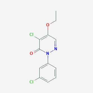 molecular formula C12H10Cl2N2O2 B4394616 4-chloro-2-(3-chlorophenyl)-5-ethoxy-3(2H)-pyridazinone 