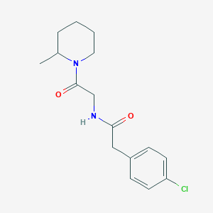 molecular formula C16H21ClN2O2 B4394644 2-(4-chlorophenyl)-N-[2-(2-methyl-1-piperidinyl)-2-oxoethyl]acetamide 