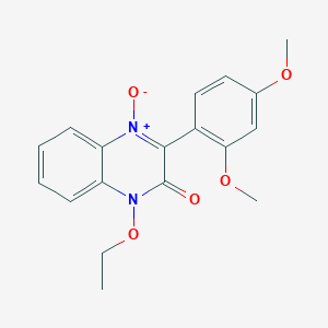 molecular formula C18H18N2O5 B4394647 3-(2,4-dimethoxyphenyl)-1-ethoxy-2(1H)-quinoxalinone 4-oxide 
