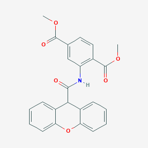 molecular formula C24H19NO6 B439466 dimethyl 2-[(9H-xanthen-9-ylcarbonyl)amino]terephthalate CAS No. 313385-70-5