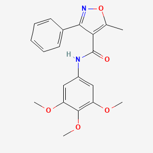 molecular formula C20H20N2O5 B4394667 5-methyl-3-phenyl-N-(3,4,5-trimethoxyphenyl)-4-isoxazolecarboxamide 