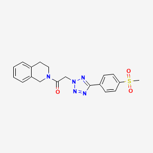 molecular formula C19H19N5O3S B4394678 2-({5-[4-(methylsulfonyl)phenyl]-2H-tetrazol-2-yl}acetyl)-1,2,3,4-tetrahydroisoquinoline 