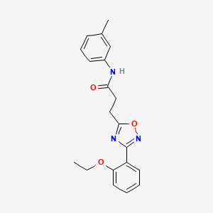 molecular formula C20H21N3O3 B4394695 3-[3-(2-ethoxyphenyl)-1,2,4-oxadiazol-5-yl]-N-(3-methylphenyl)propanamide 