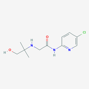 molecular formula C11H16ClN3O2 B4394714 N~1~-(5-chloro-2-pyridinyl)-N~2~-(2-hydroxy-1,1-dimethylethyl)glycinamide 