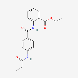 molecular formula C19H20N2O4 B4394726 ethyl 2-{[4-(propionylamino)benzoyl]amino}benzoate 
