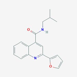 molecular formula C18H18N2O2 B439474 2-(furan-2-yl)-N-(2-methylpropyl)quinoline-4-carboxamide CAS No. 353476-24-1